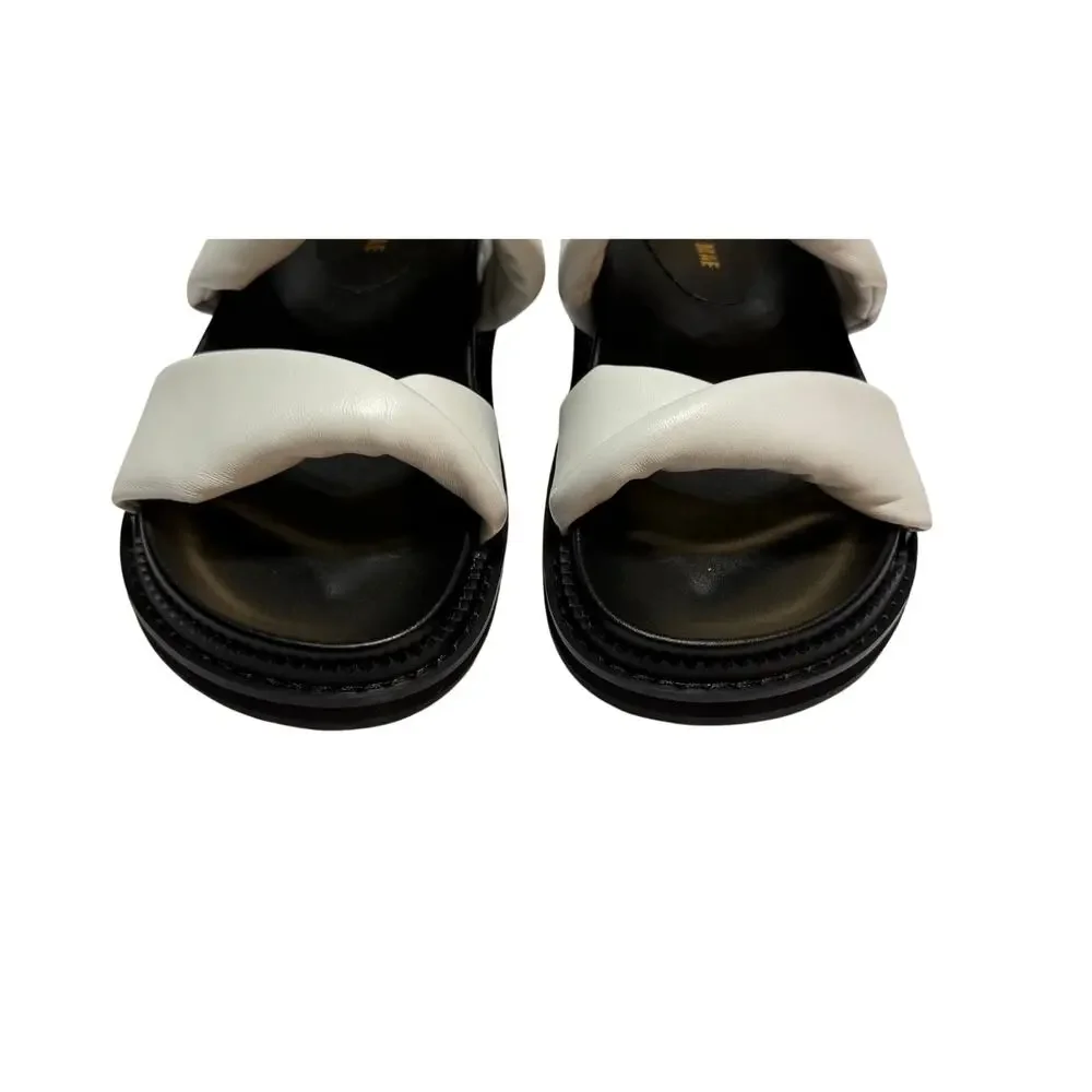 Alias Mae Paris Leather Sandals White Kid Leather size 38 (7.5) New no box